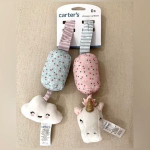 Carters NWT Baby Musical Chimes Toys unicorn & cloud super cute 🤍
